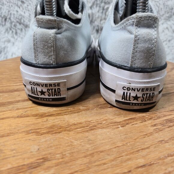 Converse Chuck Taylor Lift Ox Women Size 5 White/Lilac Recycled Platform Sneaker - Picture 4 of 10